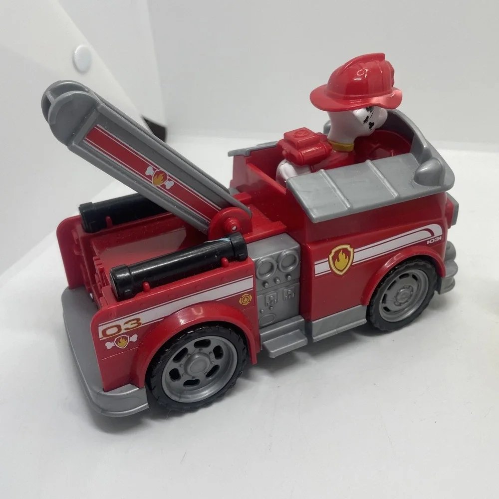 PAW Patrol‎ Marshall Figure & Fire Truck Vehicle And Swimways Rubble Rescue Boat